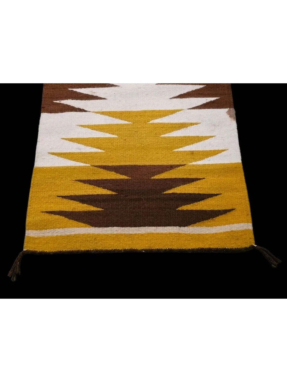 Gilbert Ortega's Vintage Navajo Rug Saddle Blanket Wool 31x16 Handmade W/ Tag